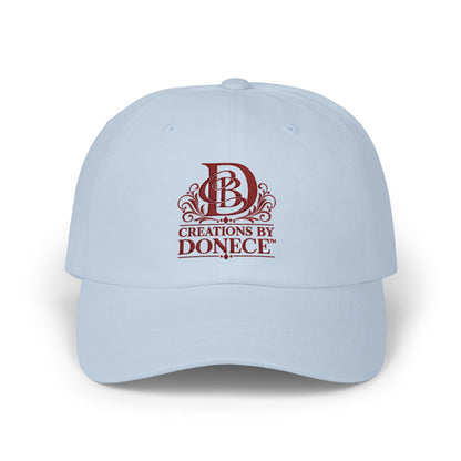 Creations By Donece Embroidered Dad Cap — Classic White Logo Hat