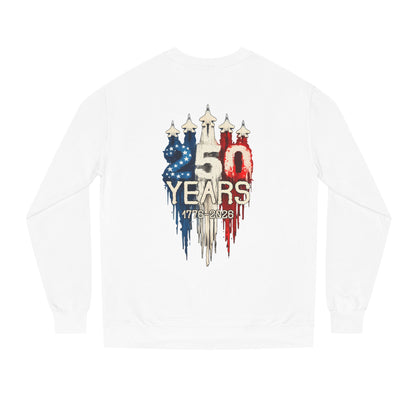 50 Years Anniversary Sweatshirt — Patriotic USA Flag Design (1971–2021)