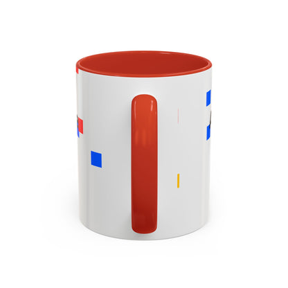 Autism Acceptance Accent Coffee Mug – Colorful Puzzle Square Design (11/15 oz)