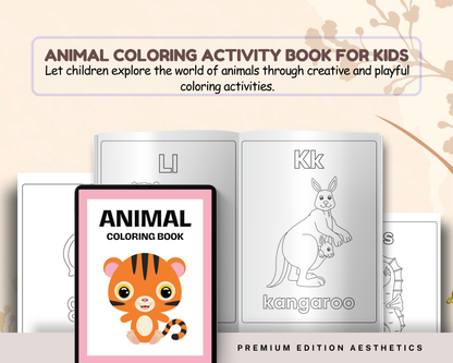 Animal Coloring Book for Kids | Printable Fun Animal Coloring Pages & Activity Worksheets
