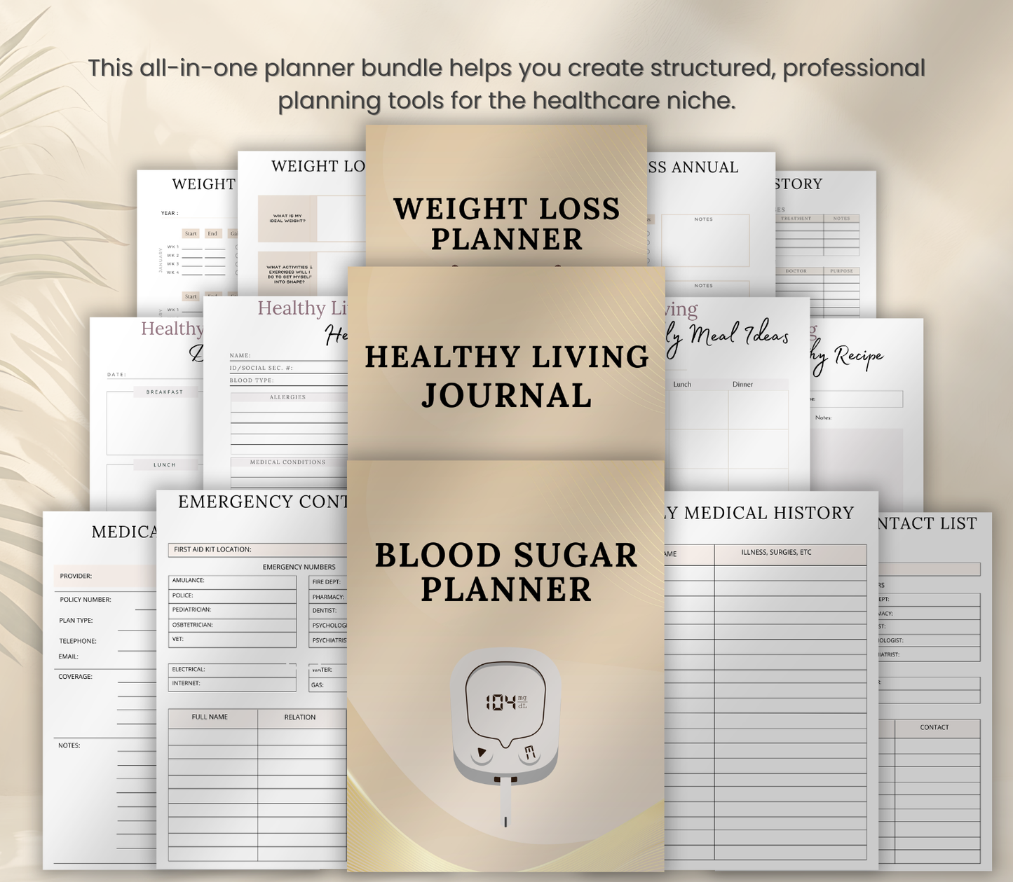 Nursing, Health & Wellness PLR Bundle | Editable Canva Templates for Digital Products