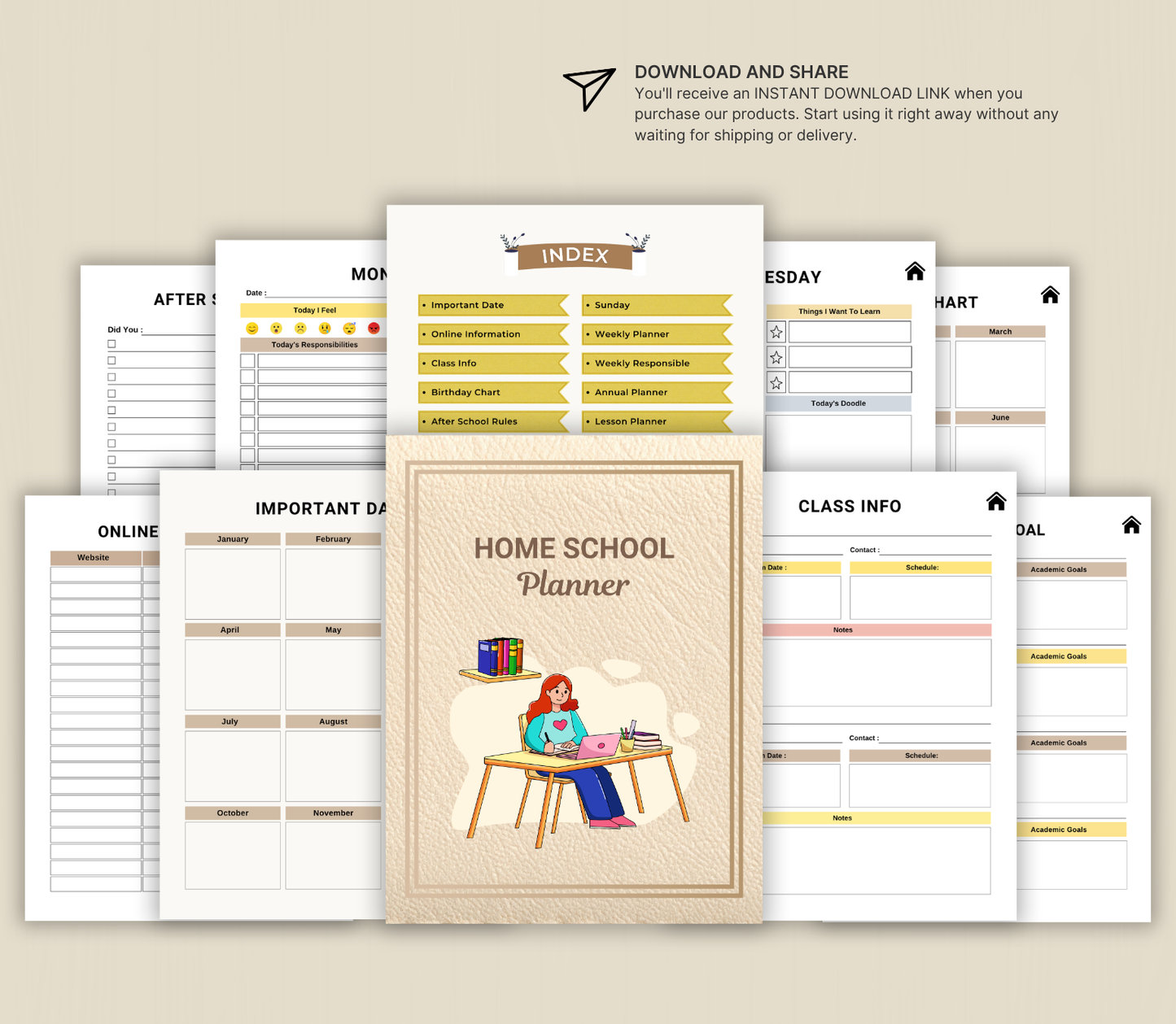 Home School Planner | Printable Lesson & Daily Schedule Organizer