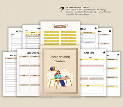 Home School Planner | Printable Lesson & Daily Schedule Organizer