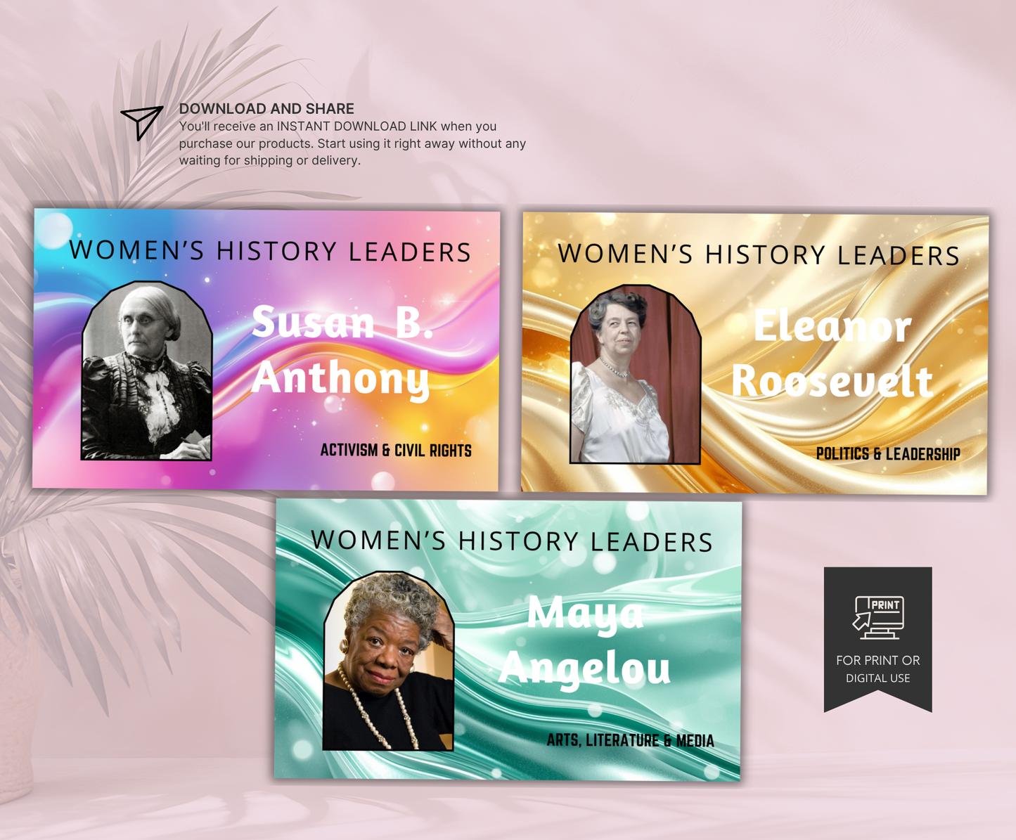 Women Leaders Flashcards | Printable Inspirational History Study Cards PDF
