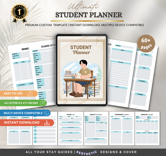 Student Planner | Academic & Study Organizer Digital Planner