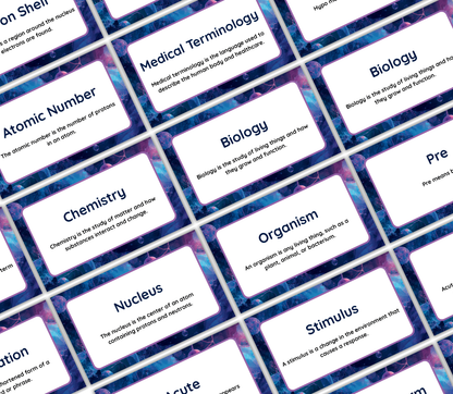 Science Series Flashcards Bundle | Printable Biology, Chemistry & Physics Study Cards PDF