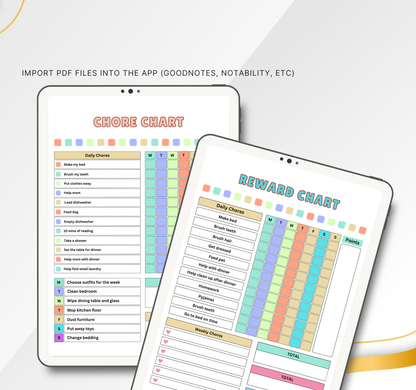 Teacher Reward Kids Chore Chart | Printable Classroom Responsibility Tracker