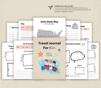 Travel Journal for Kids | Printable Adventure & Vacation Diary