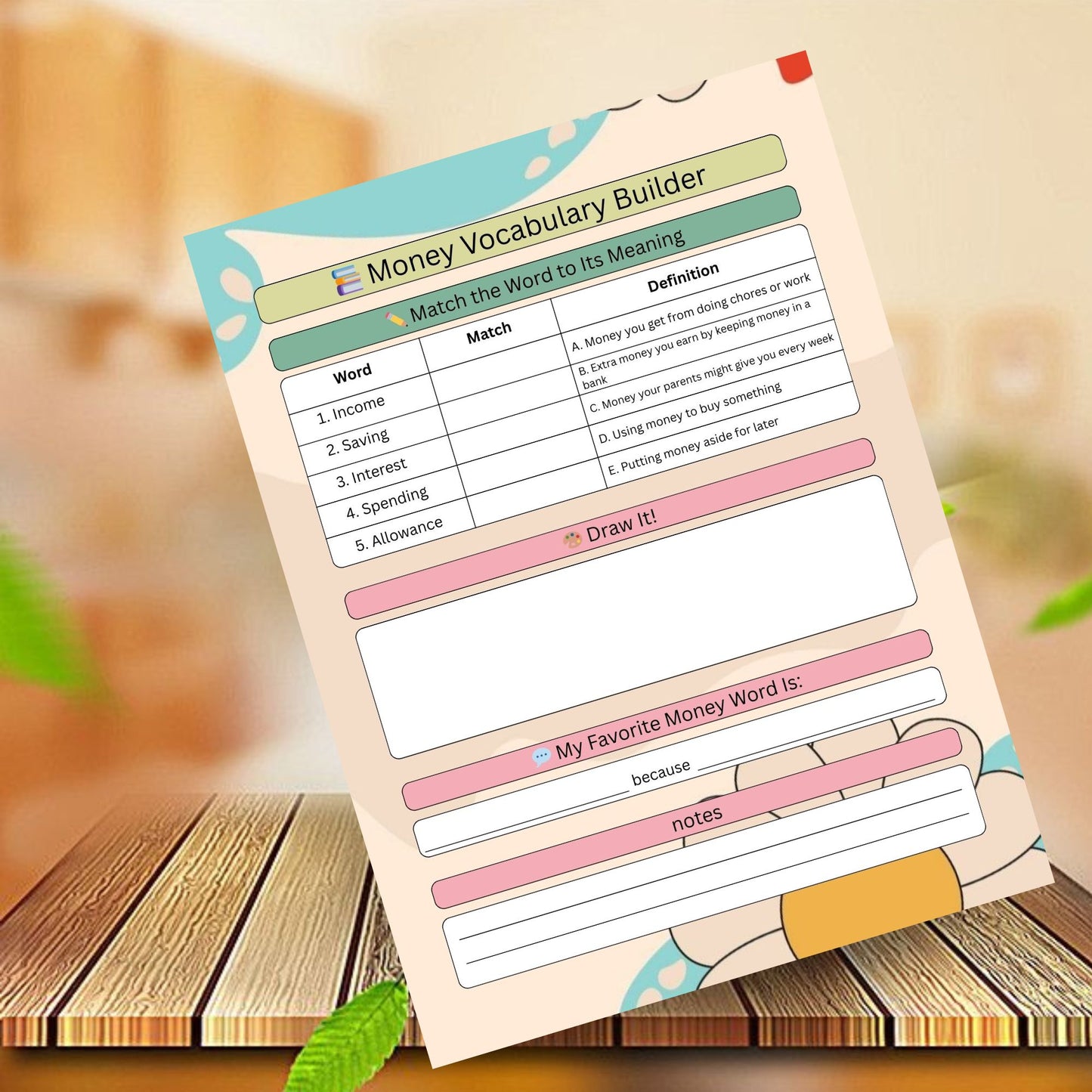 Kids Money Mindset Workbook | Financial Literacy & Smart Money Habits for Children