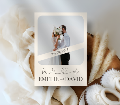 Minimalistic Wedding Invitation Template | Elegant Editable Canva Wedding Invite Design Printable & Digital