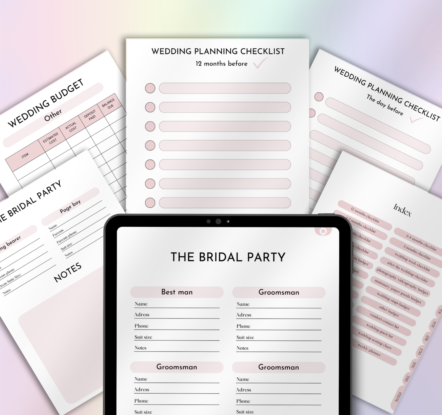 Digital Wedding Planner | Printable Wedding Organizer & Checklist