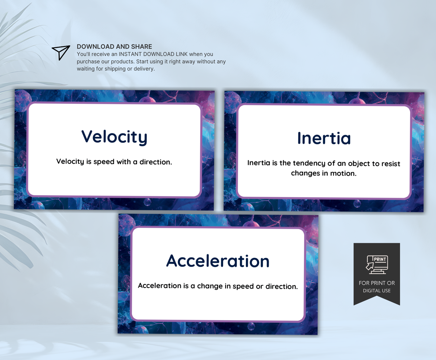 Physics Flashcards | Printable Study Cards PDF for Students & Exam Prep