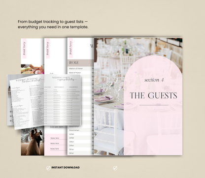 Wedding Template | Editable Printable Planner & Checklist