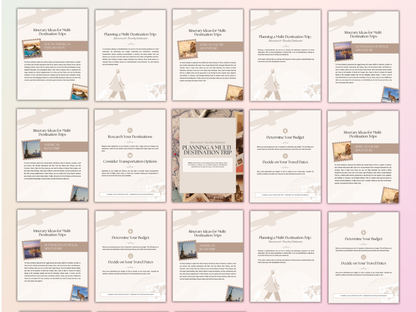 Multi-Destination Trip Planner | Printable Travel Itinerary Organizer