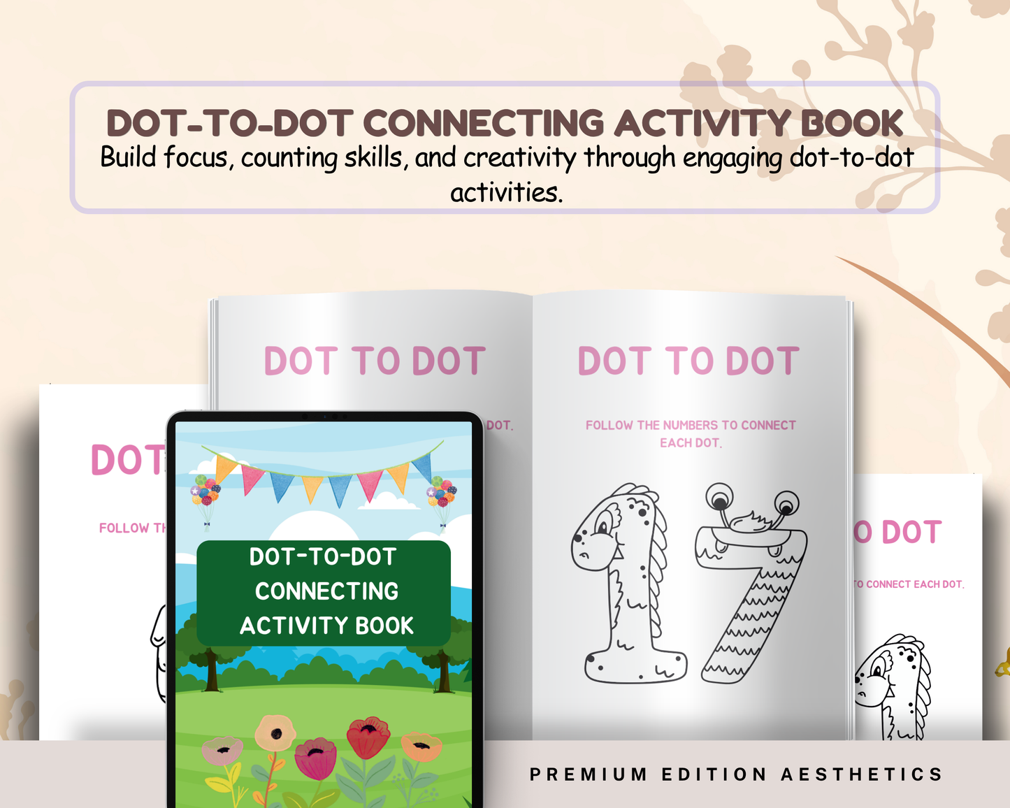 Dot-to-Dot Activity Book for Kids | Printable Connect the Dots Worksheets for Fun Learning
