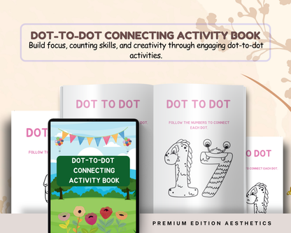 Dot-to-Dot Activity Book for Kids | Printable Connect the Dots Worksheets for Fun Learning