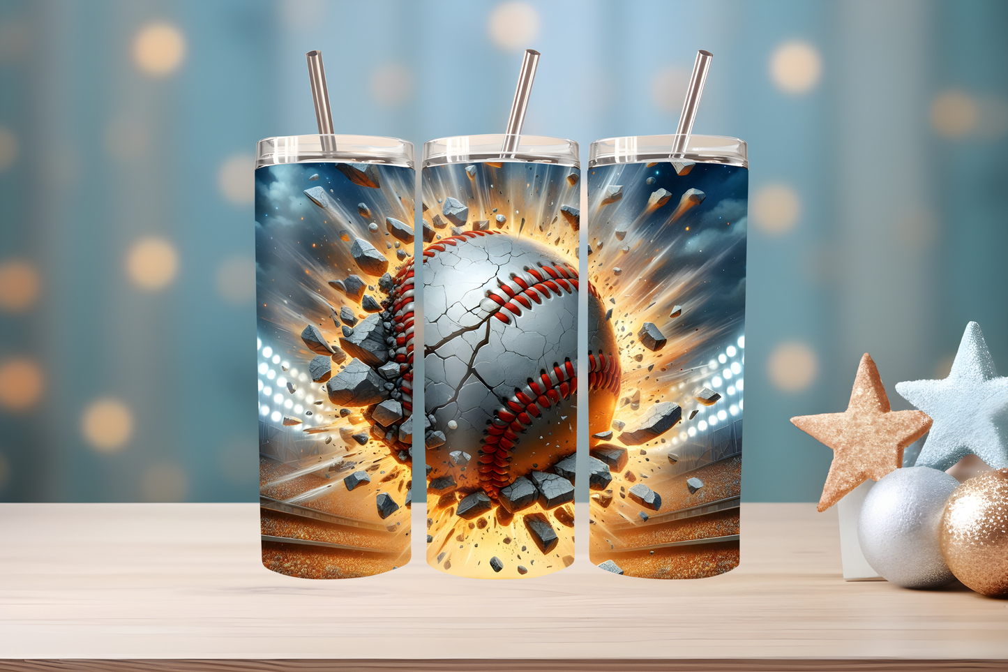 Baseball 20oz Tumbler Wrap PNG | Sports Team Tumbler Design, Baseball Fan Sublimation, 20oz Skinny Tumbler Template
