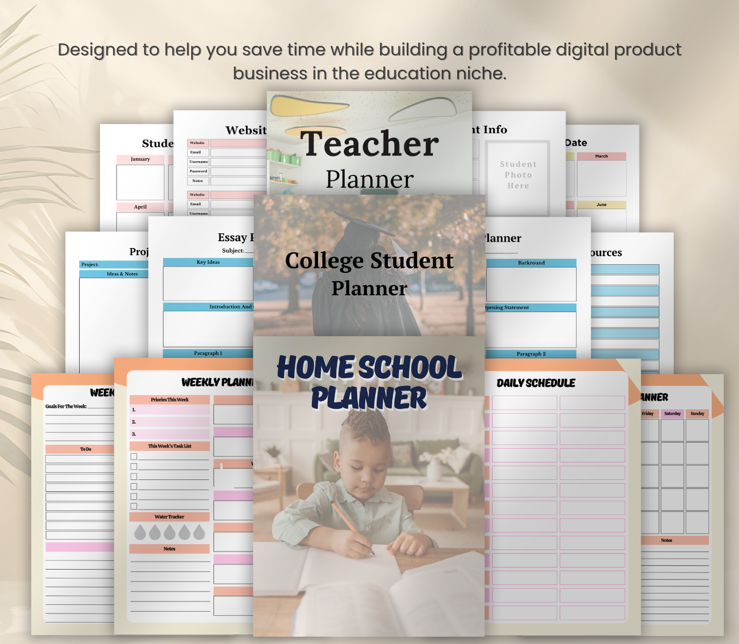 School PLR Bundle | Editable Canva Classroom & Student Resources Templates for Teachers