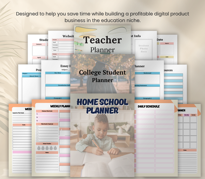 School PLR Bundle | Editable Canva Classroom & Student Resources Templates for Teachers
