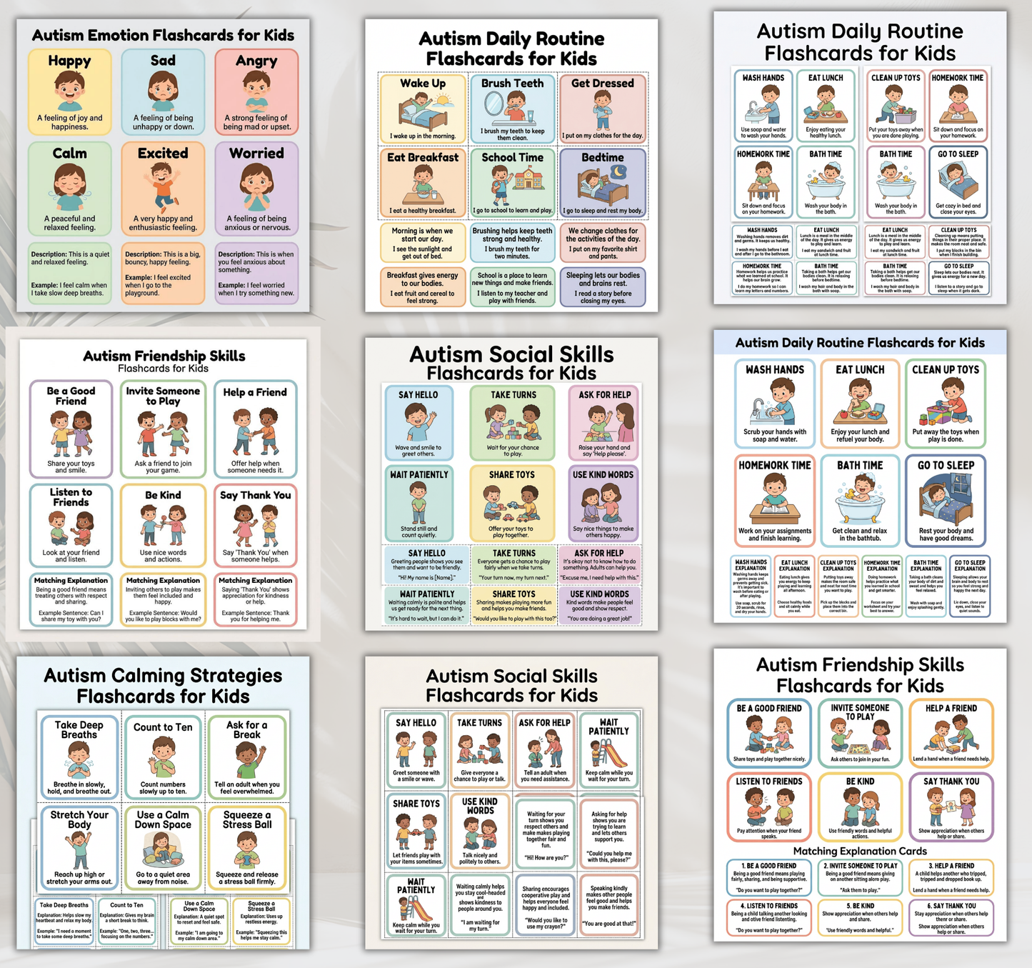 Autism Flashcards Mega Bundle | Printable Communication & Learning Cards PDF for Kids