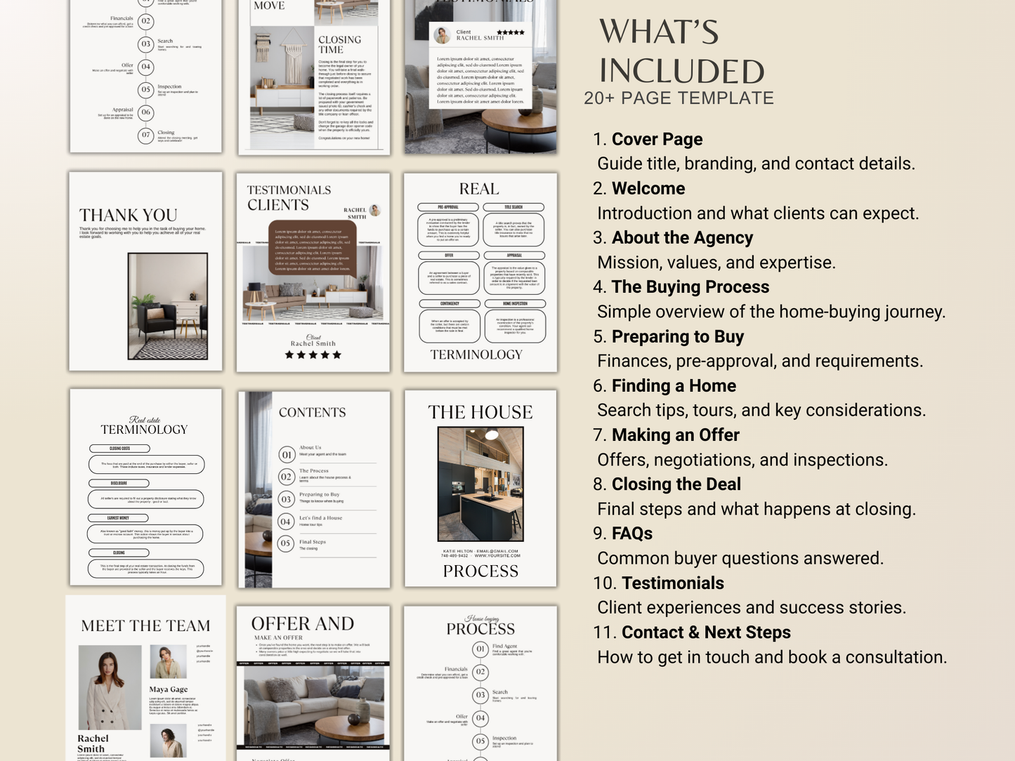 Real Estate Buyer’s Guide Template | Editable Canva Realtor Marketing Brochure