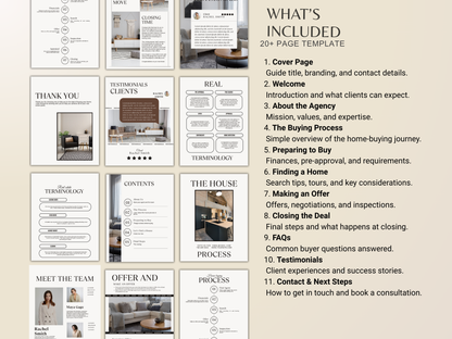 Real Estate Buyer’s Guide Template | Editable Canva Realtor Marketing Brochure
