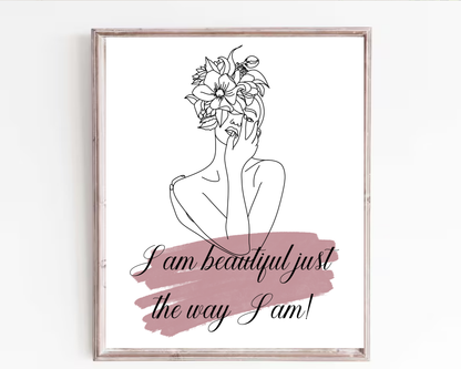Woman Printable Wall Art | Inspirational Feminine Quote Poster, Empowerment &amp; Self-Love Decor, Printable Wall Art