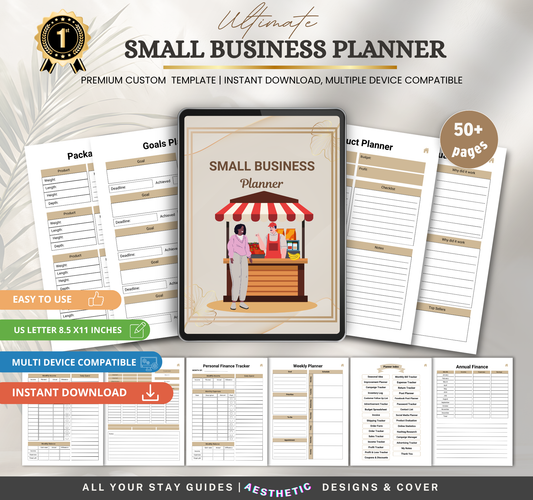 Small Business Planner | Digital PDF Planner for Entrepreneurs & Business Growth