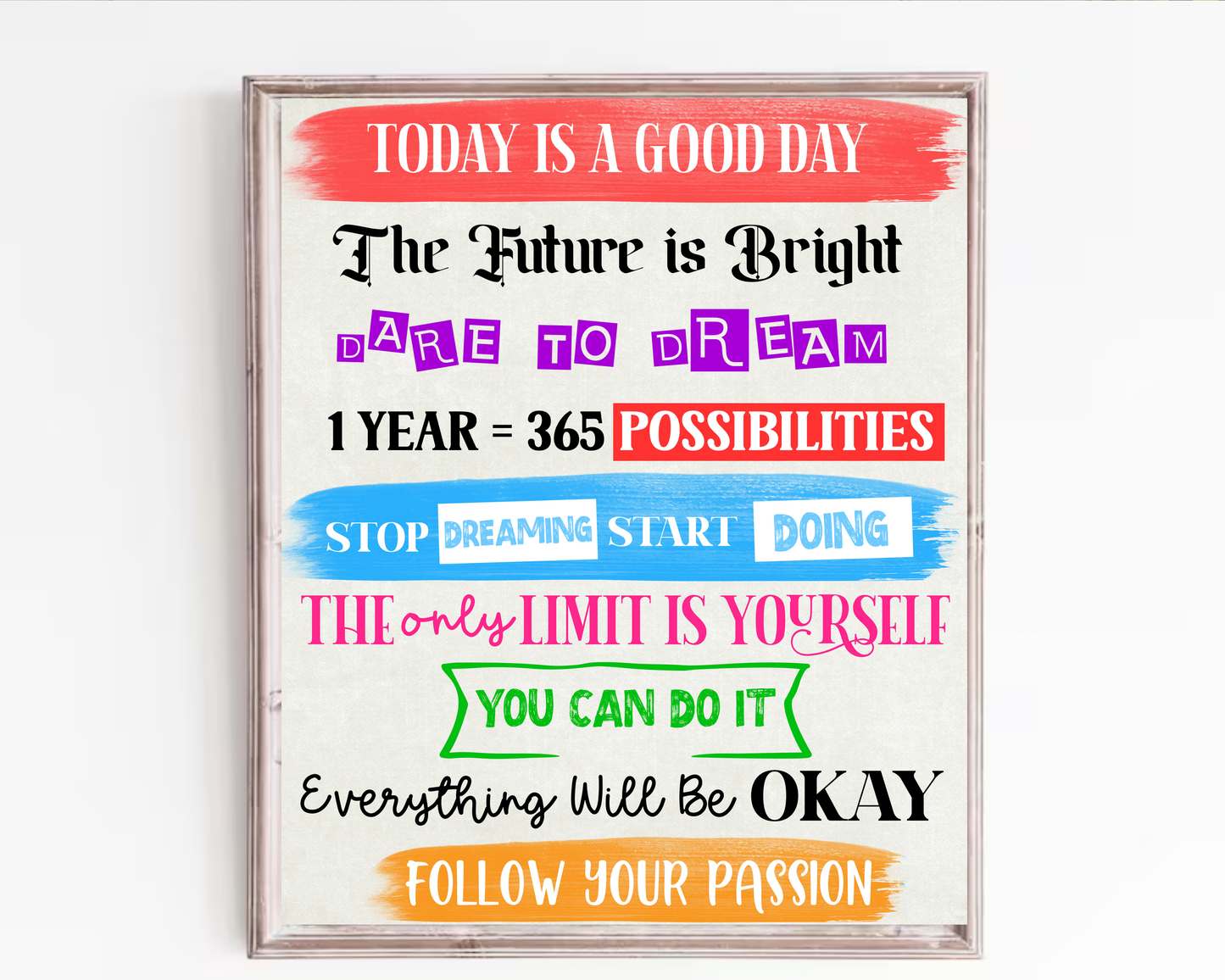 Motivational Quotes Poster Classroom | Inspirational Wall Art for Students, Growth Mindset Posters, Printable Classroom Decor