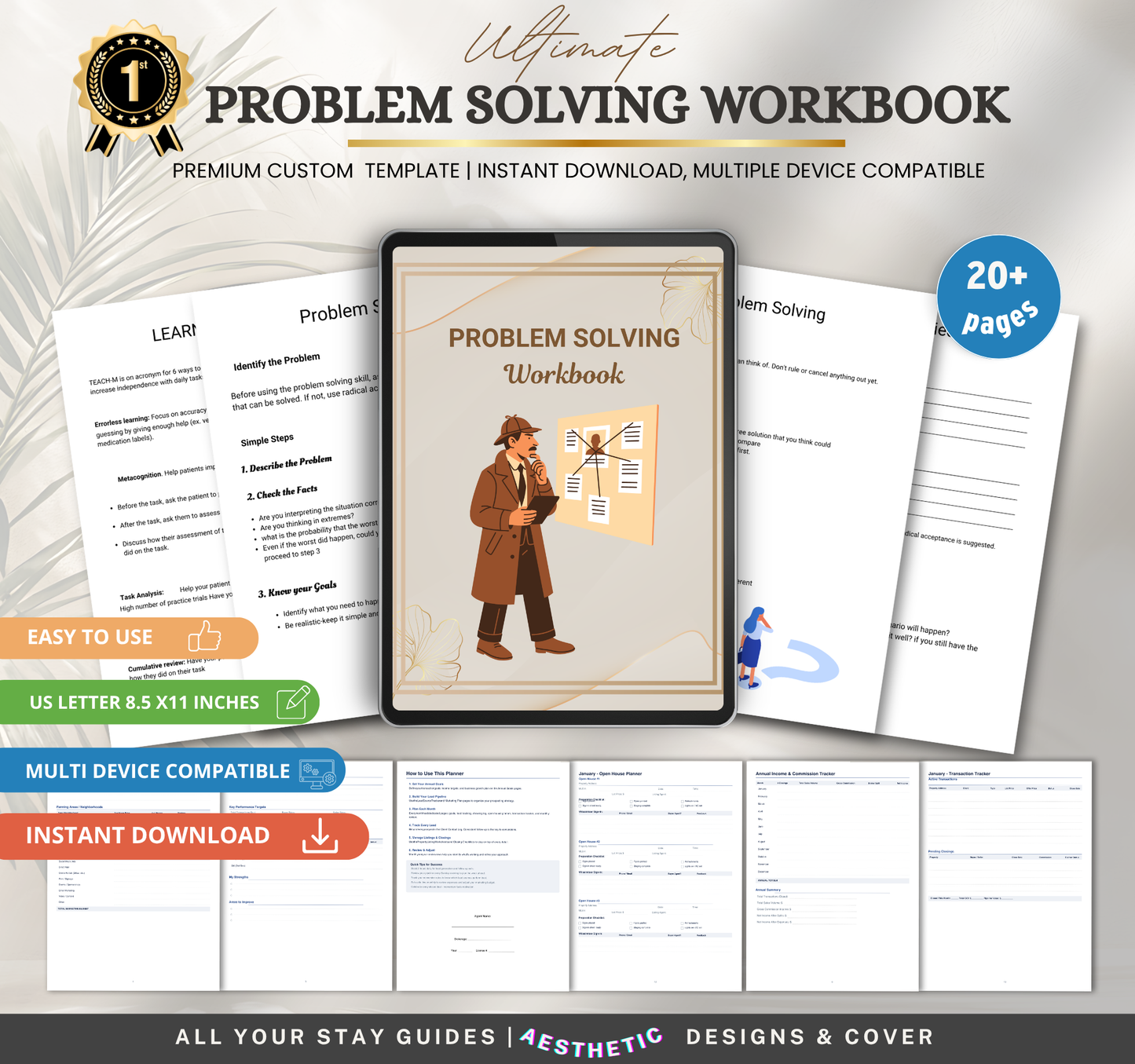 Problem Solving Workbook | Critical Thinking & Decision Making PDF Planner