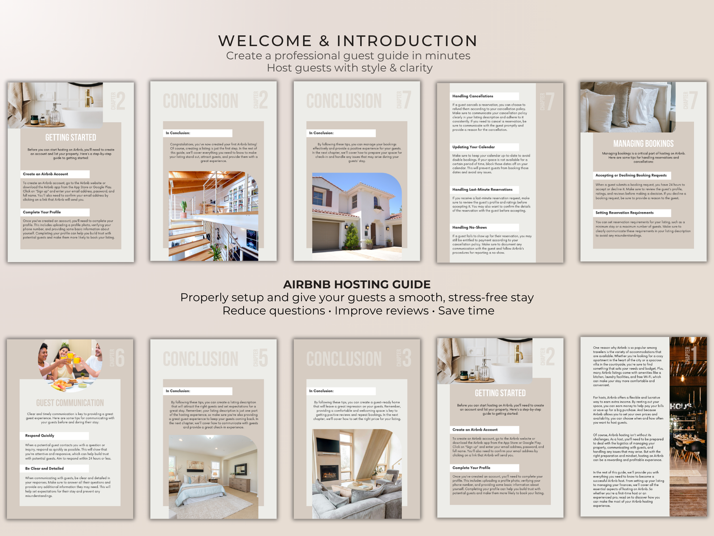 Airbnb Welcome Book | Editable Guest Information & House Manual Template