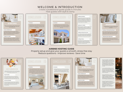 Airbnb Welcome Book | Editable Guest Information & House Manual Template