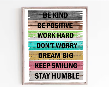 Motivational Affirmation Quotes Poster | Inspirational Wall Art, Positive Affirmations Decor, Growth Mindset Printable Posters