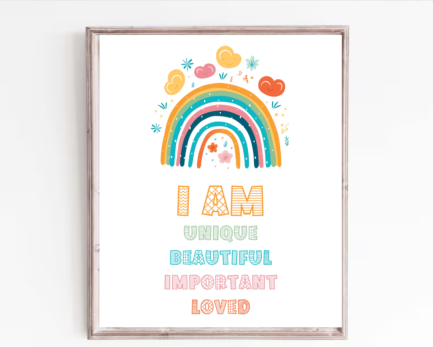 Positive Affirmations for Kids Wall Art | Inspirational Kids Posters, Confidence Building Quotes, Growth Mindset Printable Decor