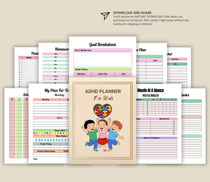 ADHD Planner for Kids | Printable Focus & Routine Organizer