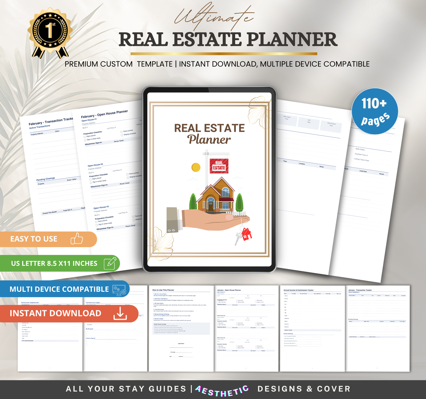Real Estate Planner | Property Management & Investment Digital Planner