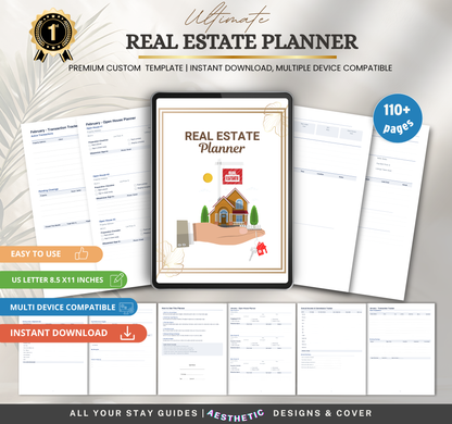 Real Estate Planner | Property Management & Investment Digital Planner