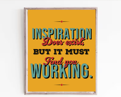 Work Motivation Quotes Wall Art | Inspirational Office Poster, Productivity &amp; Mindset Decor, Printable Motivational Wall Art
