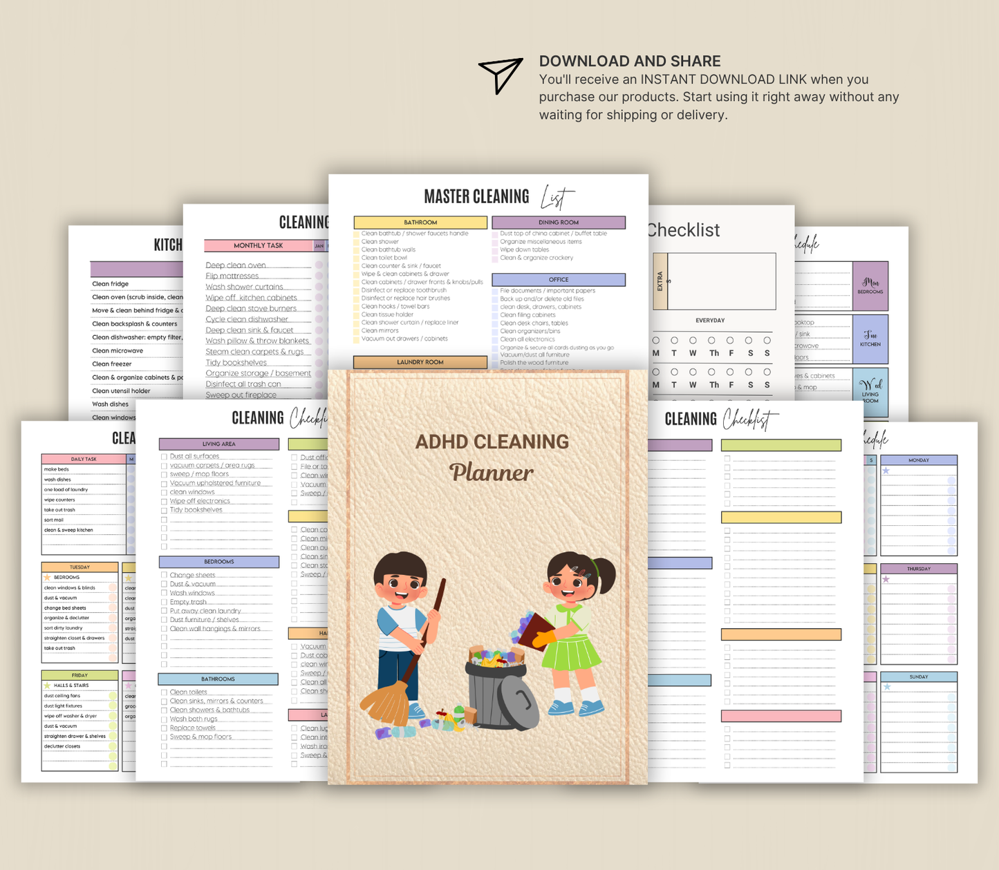 ADHD Cleaning Planner | Printable Home & Task Organizer