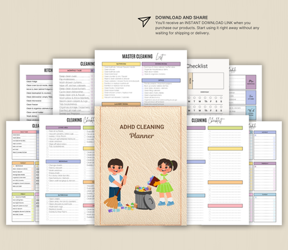 ADHD Cleaning Planner | Printable Home & Task Organizer