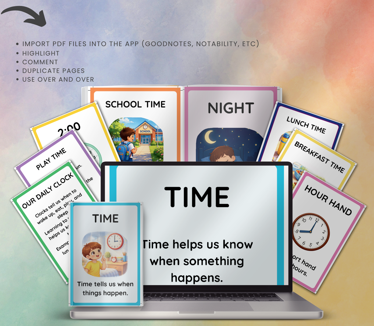Kids Time Management Mega Bundle | Printable Flashcards for Routine, Productivity & Daily Habits