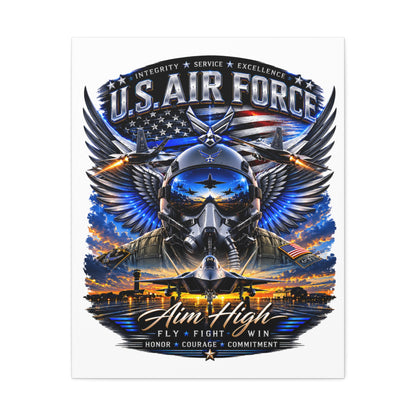 U.S. Air Force 'Aim High' Stretched Canvas - Military Aviation Wall Art