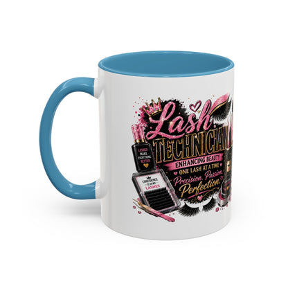 Lash Technician Coffee Mug – 'Enhancing Beauty One Lash at a Time' Accent Mug
