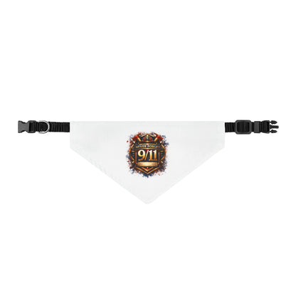 9/11 Memorial Pet Bandana Clip-On — Patriotic Remembrance Collar Accessory