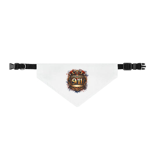 9/11 Memorial Pet Bandana Clip-On — Patriotic Remembrance Collar Accessory