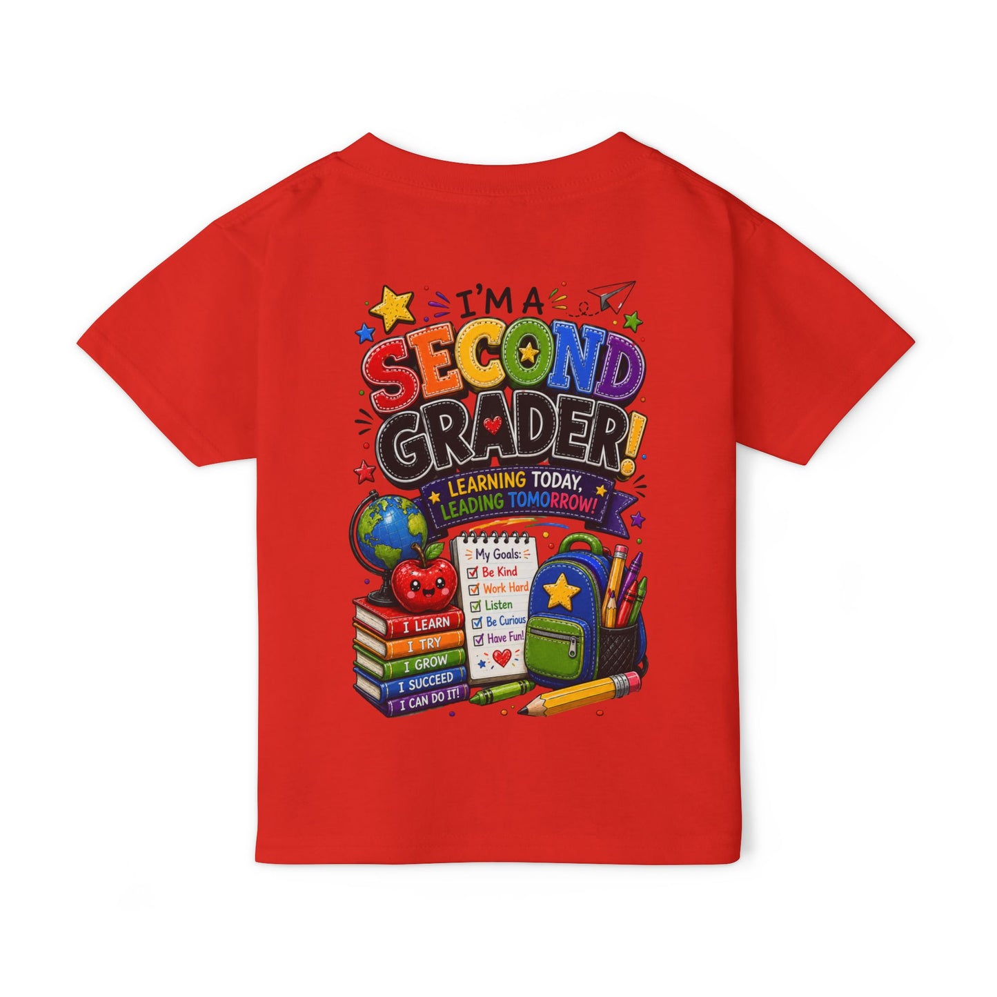 Second Grader Toddler T‑Shirt - "I'm a Second Grader" Back-to-School Cute Kids Tee