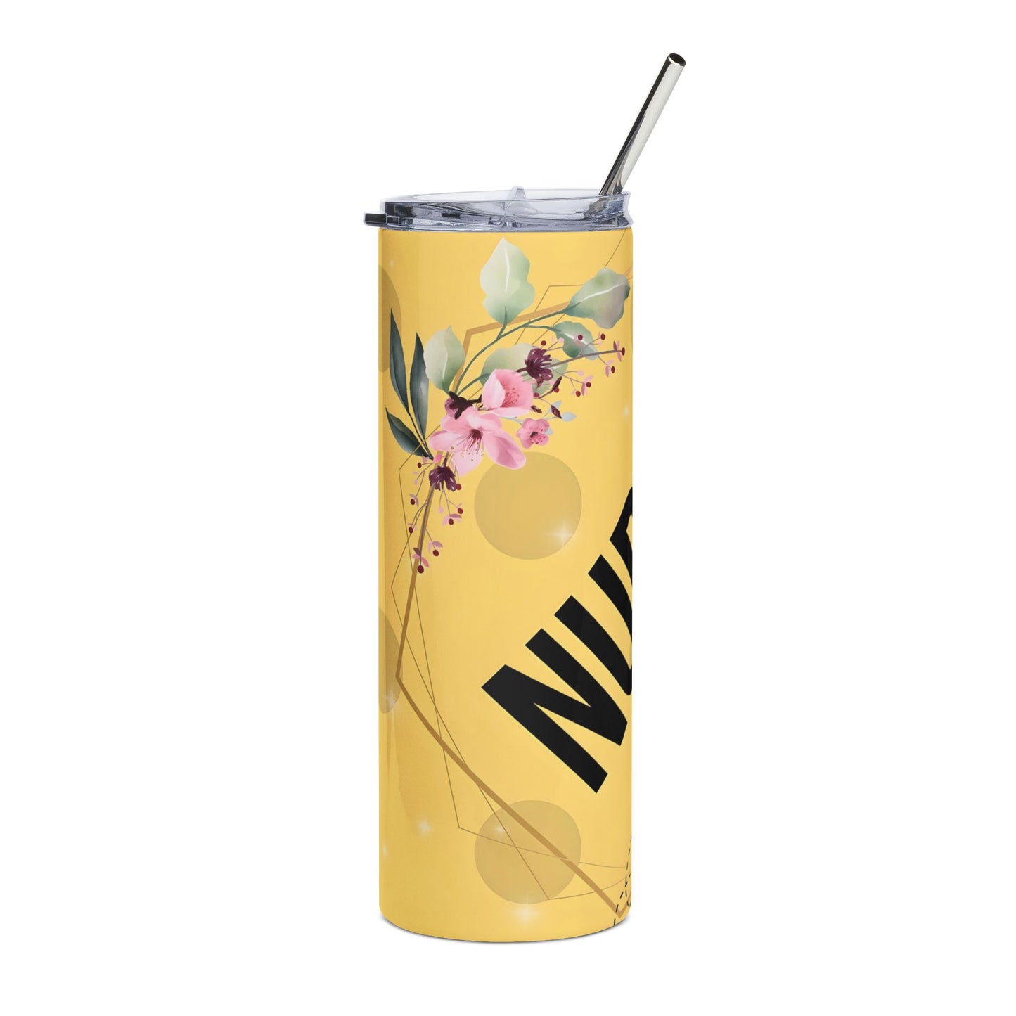 Nurse Floral 20oz Stainless Steel Tumbler — Yellow Insulated Travel Cup
