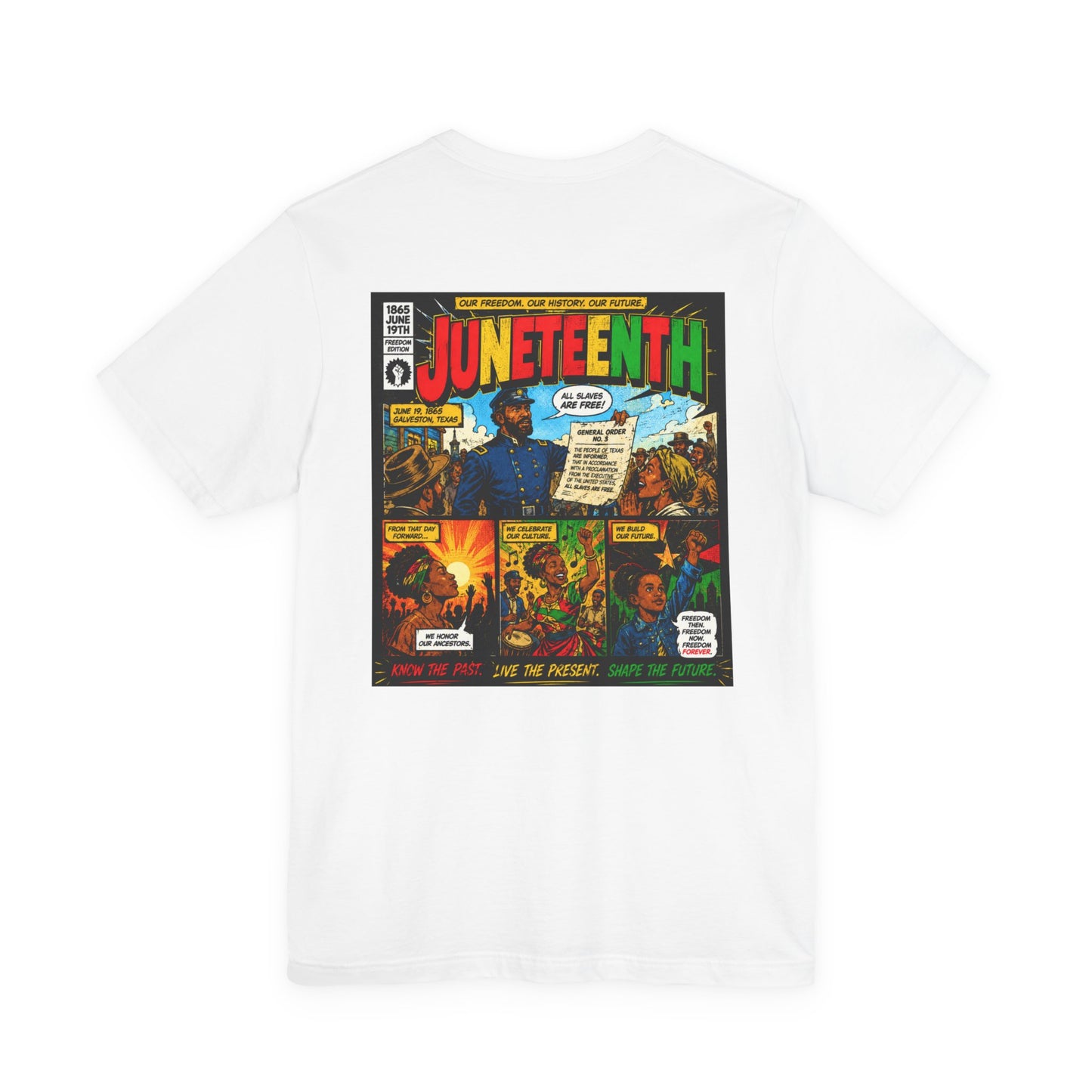 Juneteenth Comic-Style T-Shirt — Retro Celebration Tee