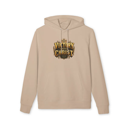 Victory Through Christ Hoodie - Christian Faith Pullover