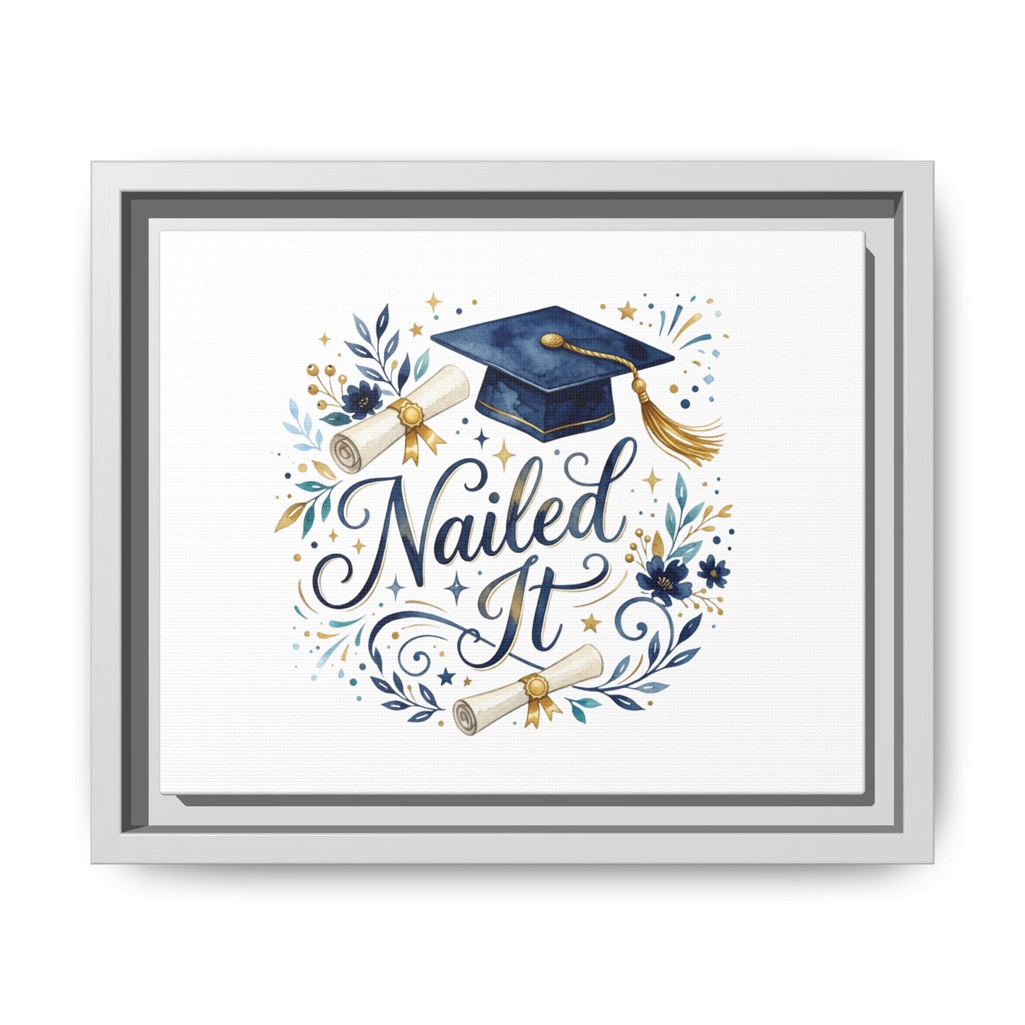 Nailed It Graduation Matte Canvas Print (Framed)